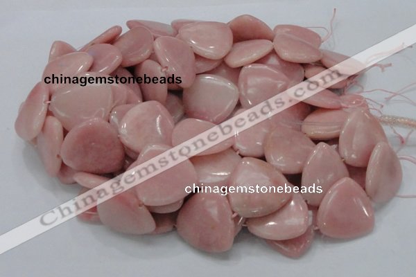 COP430 15.5 inches 30*30mm triangle Chinese pink opal gemstone beads