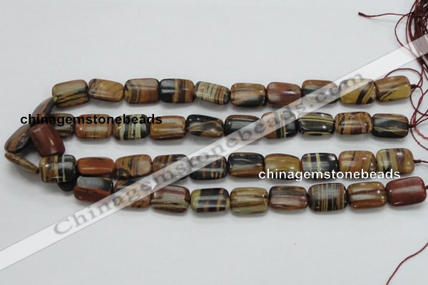 COP432 15.5 inches 13*18mm rectangle natural brown opal gemstone beads