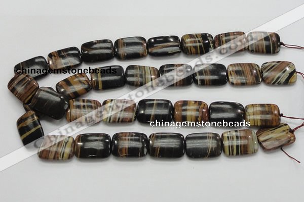 COP433 15.5 inches 18*25mm rectangle natural brown opal gemstone beads