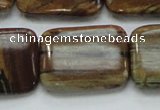 COP434 15.5 inches 22*30mm rectangle natural brown opal gemstone beads