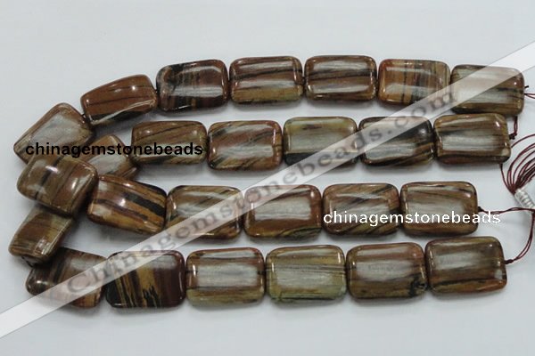 COP434 15.5 inches 22*30mm rectangle natural brown opal gemstone beads