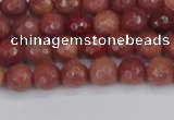 COP441 15.5 inches 4mm faceted round African blood jasper beads