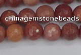 COP443 15.5 inches 8mm faceted round African blood jasper beads