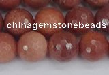 COP445 15.5 inches 12mm faceted round African blood jasper beads