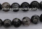 COP453 15.5 inches 8mm round natural grey opal gemstone beads