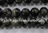 COP454 15.5 inches 10mm round natural grey opal gemstone beads