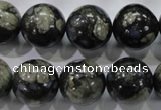 COP457 15.5 inches 16mm round natural grey opal gemstone beads