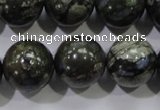 COP458 15.5 inches 18mm round natural grey opal gemstone beads