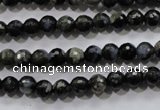 COP461 15.5 inches 6mm faceted round natural grey opal gemstone beads