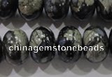 COP473 15.5 inches 13*18mm rondelle natural grey opal gemstone beads