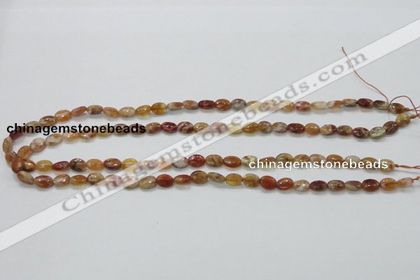 COP500 15.5 inches 6*8mm oval natural red opal gemstone beads