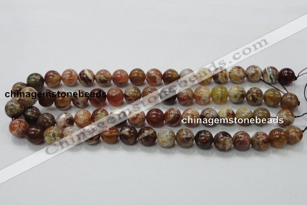 COP503 15.5 inches 12mm round natural red opal gemstone beads