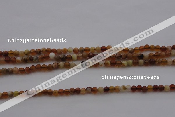 COP508 15.5 inches 4mm round natural red opal gemstone beads