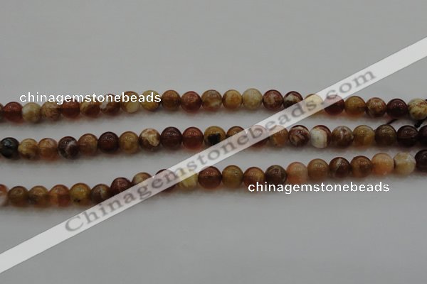 COP509 15.5 inches 6mm round natural red opal gemstone beads