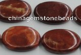 COP524 15.5 inches 22*30mm oval red opal gemstone beads wholesale