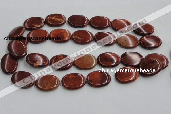 COP524 15.5 inches 22*30mm oval red opal gemstone beads wholesale