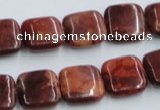 COP527 15.5 inches 14*14mm square red opal gemstone beads wholesale