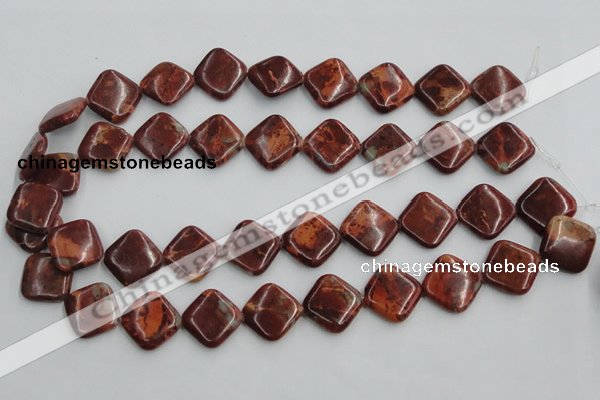 COP528 15.5 inches 18*18mm diamond red opal gemstone beads wholesale