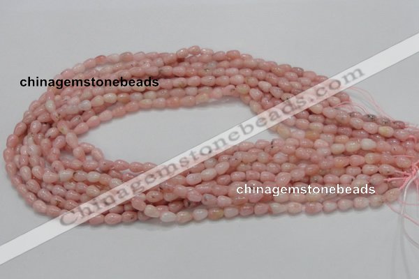 COP54 15.5 inches 5*8mm teardrop natural pink opal gemstone beads