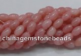 COP55 15.5 inches 5*7mm rice natural pink opal gemstone beads