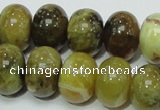 COP552 15.5 inches 15*20mm rondelle yellow & green natural opal beads