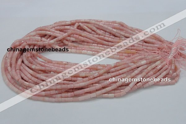 COP58 15.5 inches 4*7mm column natural pink opal gemstone beads