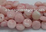 COP59 15.5 inches 6mm flat round natural pink opal gemstone beads