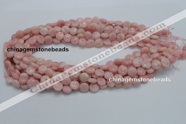 COP59 15.5 inches 6mm flat round natural pink opal gemstone beads
