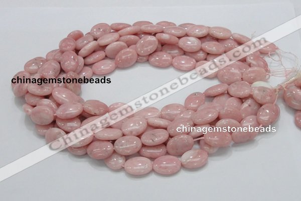 COP65 15.5 inches 14*18mm oval natural pink opal gemstone beads