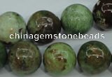 COP656 15.5 inches 16mm round green opal gemstone beads wholesale