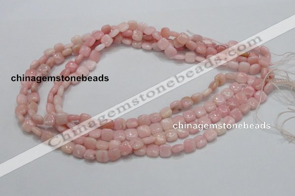 COP67 15.5 inches 8*8mm square natural pink opal gemstone beads