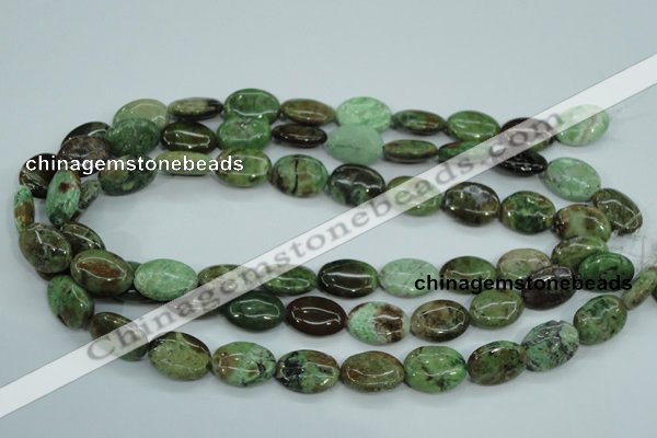 COP678 15.5 inches 13*18mm oval green opal gemstone beads