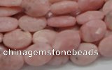 COP71 15.5 inches 10*14mm faceted oval natural pink opal beads