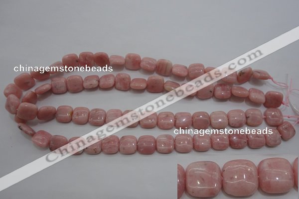 COP79 15.5 inches 12*12mm square natural pink opal gemstone beads