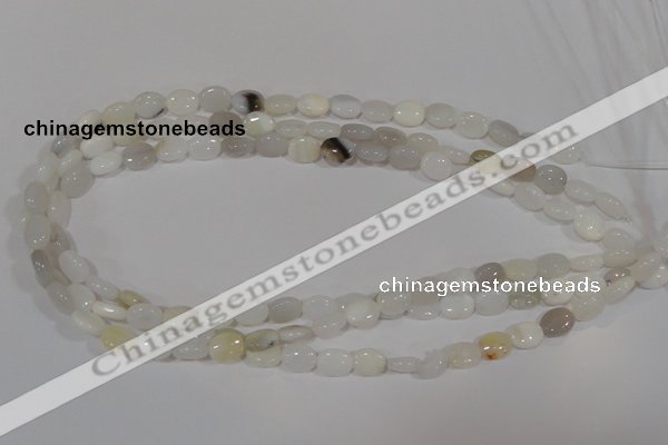 COP906 15.5 inches 8*10mm oval natural white opal gemstone beads