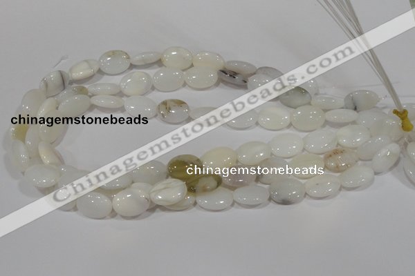 COP907 15.5 inches 13*18mm oval natural white opal gemstone beads