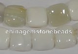 COP910 15.5 inches 14*14mm square natural white opal gemstone beads