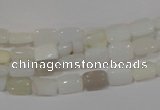 COP911 15.5 inches 6*8mm rectangle natural white opal gemstone beads