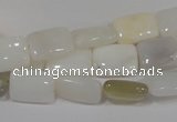 COP913 15.5 inches 12*16mm rectangle natural white opal gemstone beads