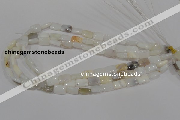 COP913 15.5 inches 12*16mm rectangle natural white opal gemstone beads