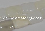 COP914 15.5 inches 13*18mm rectangle natural white opal gemstone beads