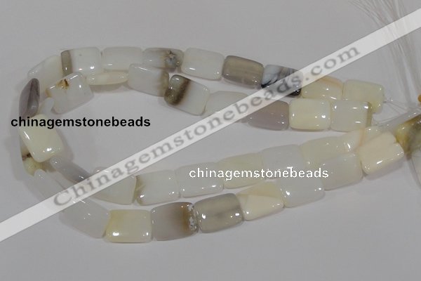 COP914 15.5 inches 13*18mm rectangle natural white opal gemstone beads