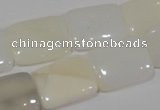 COP915 15.5 inches 15*20mm rectangle natural white opal gemstone beads