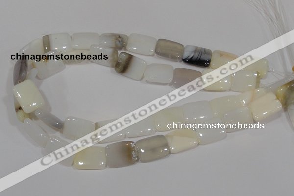 COP915 15.5 inches 15*20mm rectangle natural white opal gemstone beads