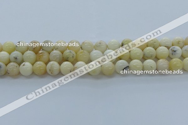 COP924 15.5 inches 12mm round white opal gemstone beads