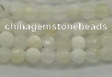 COP930 15.5 inches 4mm faceted round white opal gemstone beads