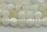 COP931 15.5 inches 6mm faceted round white opal gemstone beads