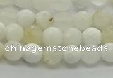 COP931 15.5 inches 6mm faceted round white opal gemstone beads