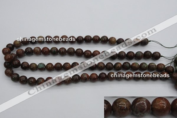 COP953 15.5 inches 10mm round green opal gemstone beads wholesale