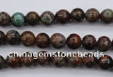 COP985 15.5 inches 6mm round green opal gemstone beads wholesale